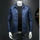 thumbnail image 3 of Chaqueta de cuero para hombre, chaqueta fina de moda, ropa de moto para hombre, chaqueta de cuero con cuello alto de talla grande, 3 of 6