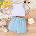thumbnail image 4 of Huanglei Girls' Sleeveless Vest Hairball Pendant Solid Color Skirt Two Piece Set, 4 of 9