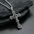 thumbnail image 3 of GKNET Vintage Jesus Crucifix Cross Pendant Necklace Christian Delicate Jewelry Men Women 24", 3 of 6
