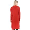 thumbnail image 3 of Cardigan ligero tejido con bolsas color Rojo AMAD Casual para mujer Talla XL, 3 of 4