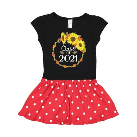 

Inktastic Class of 2021 with Sunflower Wreath Gift Toddler Girl Dress
