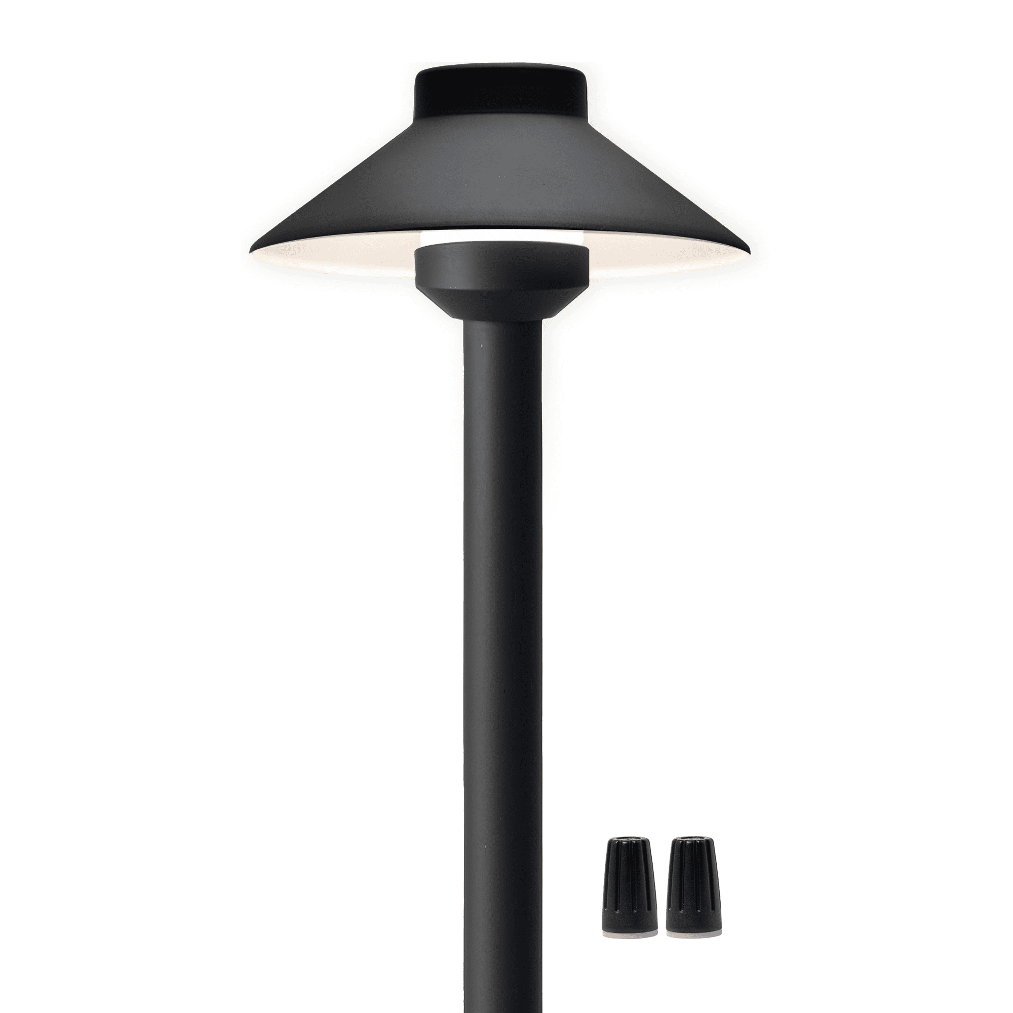 Gardenreet Brass Pathway Lights Black  Low Voltage LED Landscape Path Lights  12V Outdoor Waterproof Landscape Lighting(Hat) for Walkway Driveway Garden Yard Without G4 Bulb