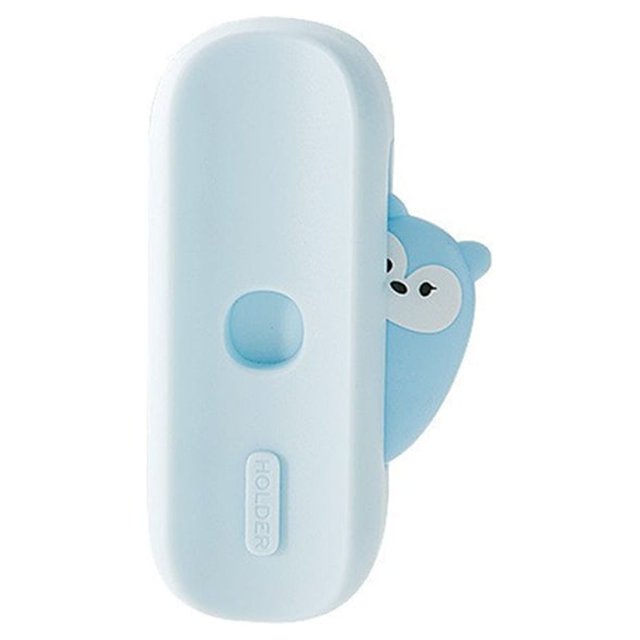 Ounissouiy Soporte para cepillos de eléctricos ahorro de espacio autoadhesivo montado en la pared estante de almacenamiento organizador soporte Juegos de accesorios de baño Azul