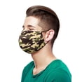 thumbnail image 3 of Cloth Face Mask Reuseable Washable Fabric Cover,2 Pack Grey/Camo Army Green, 3 of 4