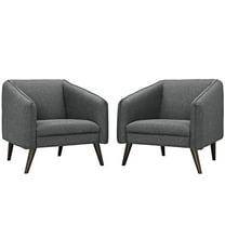 Modway Slide Armchairs Set of 2 in Gray