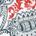 thumbnail image 4 of 17" X 17" Coral Gray And White Zippered Polyester Paisley Throw Pillow Cover, 4 of 5