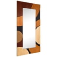 thumbnail image 3 of "Curved Elegance" Hand Made Solid Paulownia Wood Beveled Leaner Mirror size 80"x40", 3 of 12
