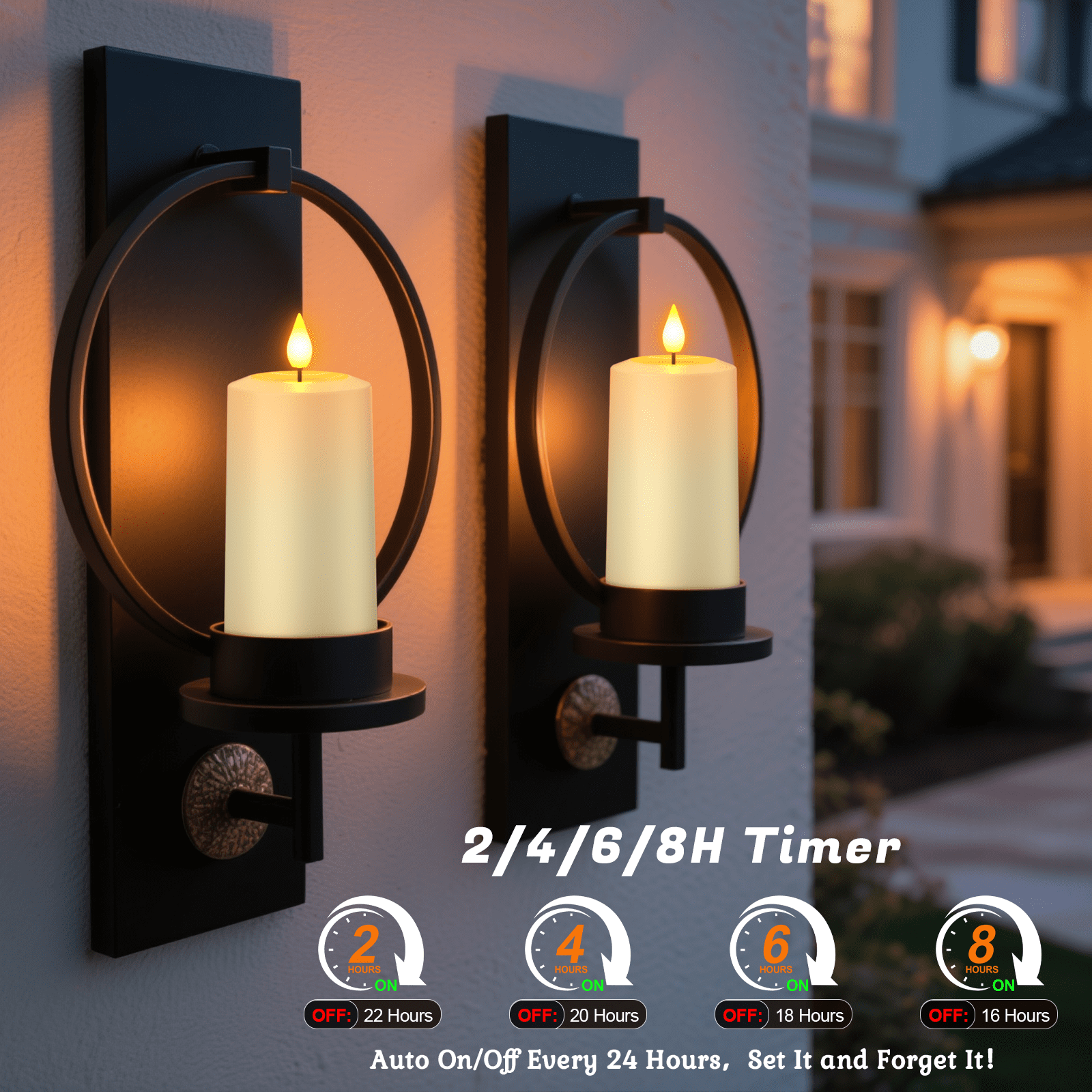 PChero 4Pack Rechargeable Flameless Candles with Remote Timer, Flickering LED Pillar Candle with Magnetic Charging Base, Battery Electric Fake Candles for Home Decor Halloween Christmas, Ivory
