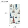 thumbnail image 3 of Bath Towel Single-Sided Printed Highly Absorbent Soft Quick Towel for Bathroom Spa Gym & Sports Watercolor Painting Of A Sailboat, 3 of 5