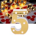 thumbnail image 4 of Number Light, LED Light Gold  For Party For Wedding, 4 of 8