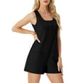 thumbnail image 3 of MINTREUS Summer Knit Jumpsuits for Women Sleeveless Pullover Button-down Top Shorts with Pockets Casual Jumpers, 3 of 7
