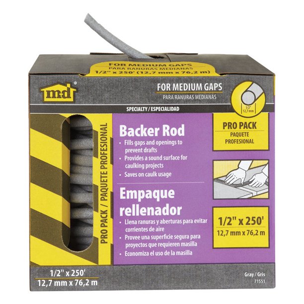 MD Building Products Gray Foam Caulk Backer Rod For Door and Window