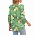 thumbnail image 6 of Ronuti Womens 3/4 Sleeve Tops Ladies Blouses Crew Neck T Shirts for Women Loose Fit Tunic Tops, 6 of 9