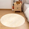 thumbnail image 5 of Teppich Homes Cozy 5x5 Handmade Tufted Wool Rug - Beige Geometric Pattern Round Carpet for Living Room And Hallway, 5 of 6