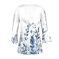 thumbnail image 3 of Blouses à Manches Courtes pour Femmes Mode Imprimée Décontractée Col en V T-Shirt Ample Blouse Hauts à Manches Courtes pour Femmes, 3 of 5