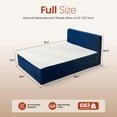 thumbnail image 3 of Ovios Full Size All-in-One Floor Bed in a Box, 16.7" Upholstered Compressed Foam Mattress with Headboard, No Assembly Required, Blue, 3 of 8