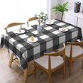 thumbnail image 2 of Rectangle Table Cloth, Black Buffalo Plaid Resistant Washable Tablecloth Decorative Table Cover for Dining, Indoor and Outdoor, 2 of 6