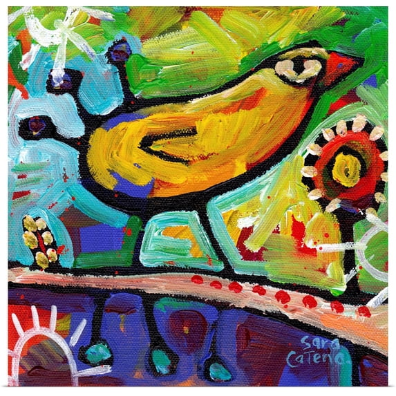 Great BIG Canvas | Rolled Sara Catena Poster Print entitled Symmetry of the Lovebird