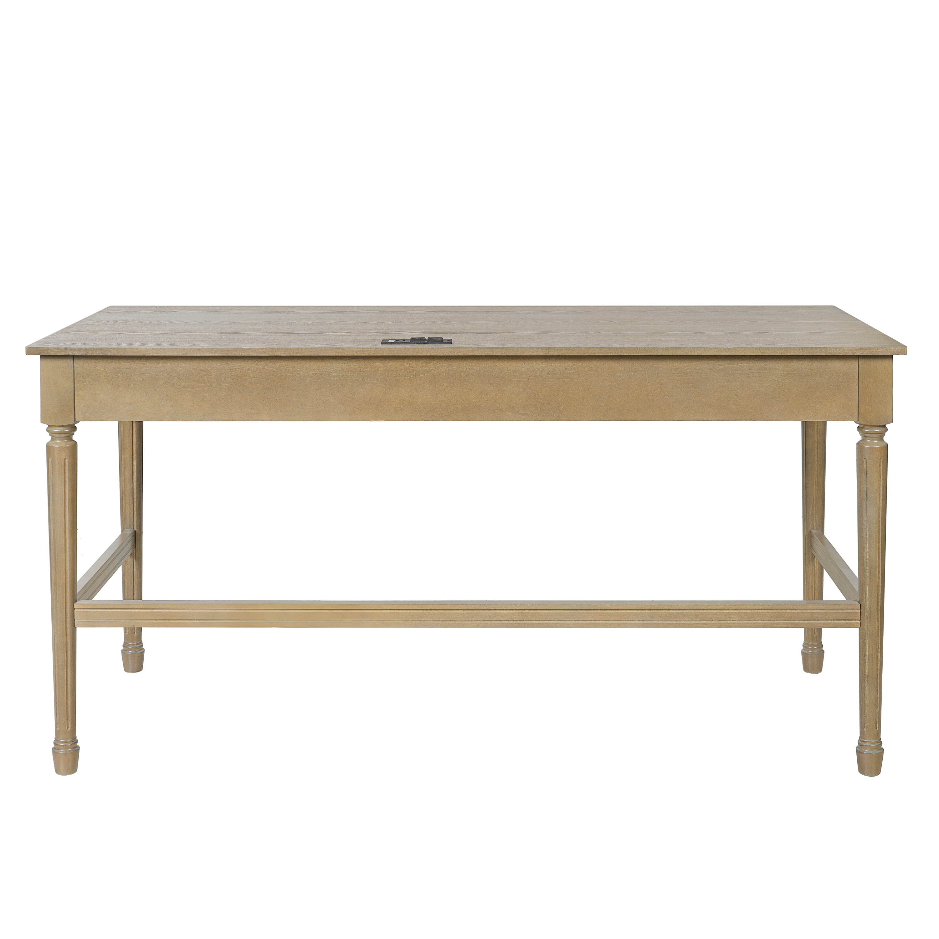 Euroco 60" Solid Wood Writing Desk with 2 Drawers,Home Office Workbench Desk,Small Computer Work Study Table,Vanity Table for Living Room,Bedroom,Natural