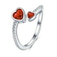 thumbnail image 1 of Anillos de Pareja Que Coinciden Anillo Ajustable Anillo de Cumpleaños de Piedra Anillo de Pareja Corazón Constelación Joyería de Cumpleaños Anillos de Parejas Conjunto, 1 of 5