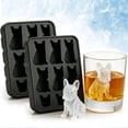 thumbnail image 4 of French Bulldog Ice Cube Mold, 6 Hole Fun Animal Shapes Large French Bull Dog IceCube Tray, 3D Plastic Dog Shape Ice Tray for Whiskey,Cocktail,Bourbon,Cute Novelty French Bulldog Gifts for Decor, 4 of 6