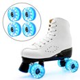 thumbnail image 4 of Ruedas para patines 4 Piezas con cojinetes incorporados luminosas duraderas para patinaje en filas y skate Azul Sunnimix Rueda de patines, 4 of 8