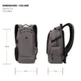thumbnail image 5 of SWISSGEAR City Pack Backpack Narrow Daypack, Everyday Sporty Tablet Compact Carry, Ballistic Grey, 5 of 7
