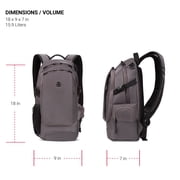 SWISSGEAR City Pack Backpack Narrow Daypack, Everyday Sporty Tablet Compact Carry, Ballistic Grey