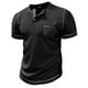 thumbnail image 1 of pstuiky camiseta de hombre, Camiseta de manga corta para hombre, estilo informal, lisa, con cuello vuelto, botones y blusa camisetas de hombre xl, 1 of 5