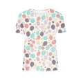 thumbnail image 5 of Haivin Women's Printed Short Sleeved Shirt, Casual Round Neck T-Shirt, Loose and Breathable Fabric, 5 of 5
