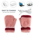 thumbnail image 3 of EQWLJWE Laptop Women USB Heated Mitten Full&Half Finger Winter Warm Knit Hand Gloves Gloves Holiday Clearance, 3 of 5