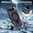 thumbnail image 6 of Magnetic Invisible 360° Rotatable Ring Kickstand for Google Pixel 9 / 9 Pro Phone Case,Compatible with MagSafe,Military-Grade Protection Shockproof Rugged Heavy Duty Phone Case Cover,Purple, 6 of 6