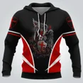 thumbnail image 2 of Sudadera con capucha de los Caballeros Templarios para hombre, sudadera de gran tamaño con estampado 3D, nueva moda 2024, chaqueta holgada, jersey, ropa de calle informal con capucha, 2 of 4