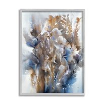 Stupell Industries Modern Flower Bouquet Composition Painting Gray Framed Art Print Wall Art, Design by K. Nari