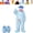 Light Blue, variant on Funny Big Mouth Monster Onesie For Kids Silly Monster Onesies With Shoes Soft Plush Jumpsuit Cozy Halloween Outfit