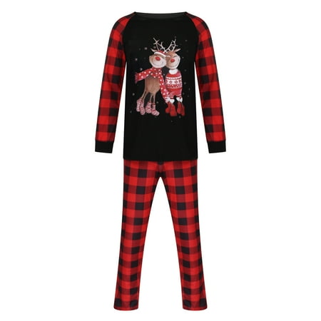 

Felirenzacia Cute Parent-child Suit Two-piece Printed Home Wear Pajamas Mom