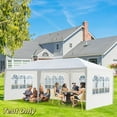 thumbnail image 2 of Hassch 10x20ft Heavy Duty Canopy with 4 Removable Sidewalls, Outdoor Party Tent, Waterproof Wedding Gazebo, White, 2 of 10