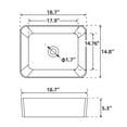 thumbnail image 6 of M optimized Undermount Bathroom Sink, Rectangular 20"x15" Vessel Sink White Ceramic Lavatory Vanity Vessel Sink, 6 of 9