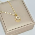 thumbnail image 1 of [Real Golden Plating] Style 360° Rotation Small Zou Chrysanthemum Flower Pendant Necklace Temperament Light Luxury Niche Design Sense Banquet Party Jewelry Accessories Annivers, 1 of 5
