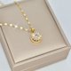 thumbnail image 1 of [Real Golden Plating] Style 360° Rotation Small Zou Chrysanthemum Flower Pendant Necklace Temperament Light Luxury Niche Design Sense Banquet Party Jewelry Accessories Annivers, 1 of 4