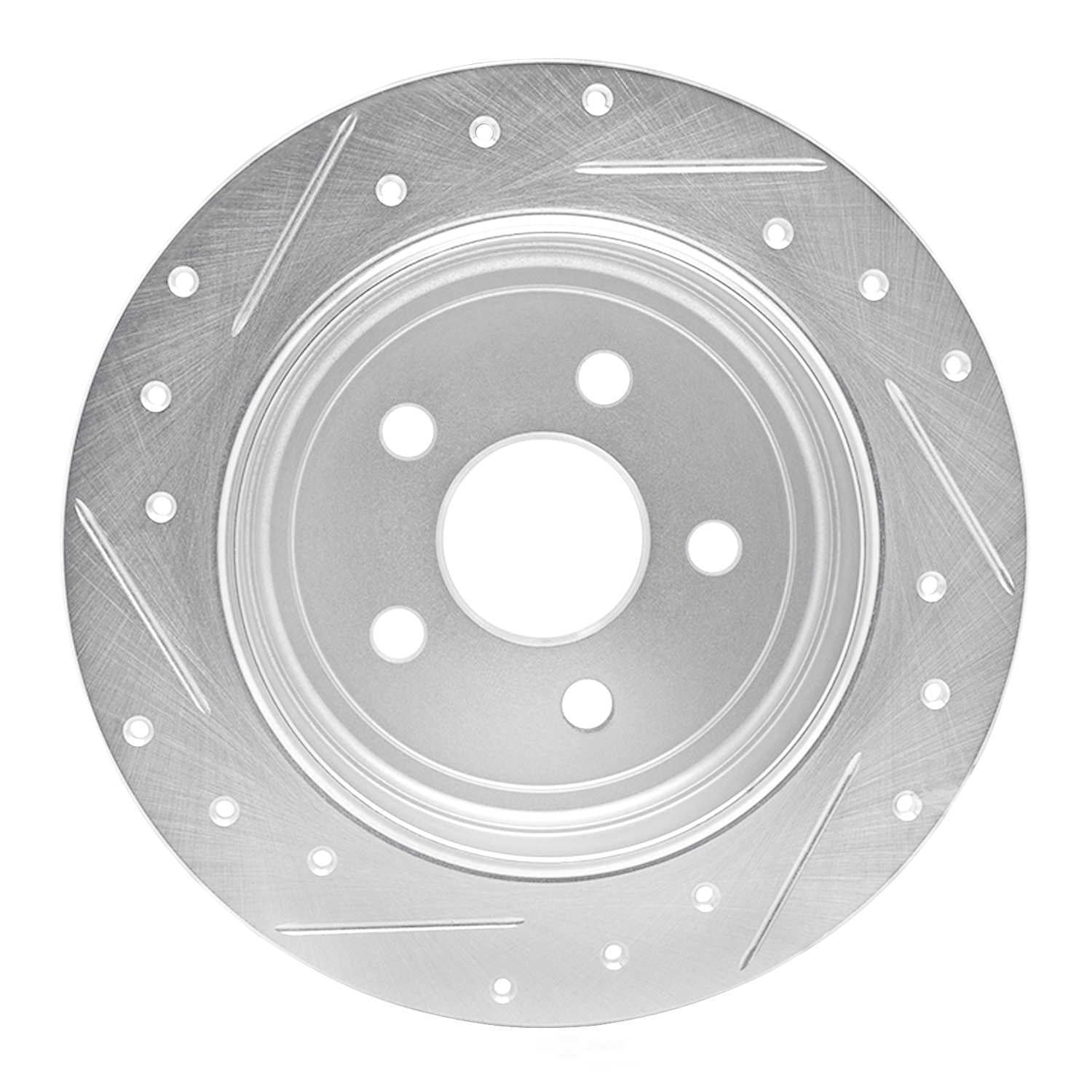 Dynamic Friction Company 631-39011R DFC Brake Rotor - Drilled And Slotted - Silver