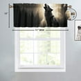 thumbnail image 4 of Wolf Printed Window Curtains Valances Foggy Forest Trees Wildlife Animal Howling Woodland Rod Pocket Window Valance for Living Room Bathroom Bedroom Kitchen 54 by 18 in, 1 Panel, 4 of 6