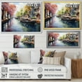 thumbnail image 4 of Designart "Green Canal Waterways paintingpainting" Canals Canvas Print, 4 of 5