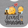 thumbnail image 4 of Inktastic Bees Loved by Grandma Boys or Girls Baby Bib, 4 of 4