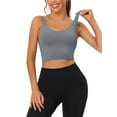 thumbnail image 1 of SOSTEN CHIC Sujetador Deportivo para Mujeres, Top de Yoga sin Aros y con Almohadillas, Soporte Medio, XL, Gris Claro, 1 of 4