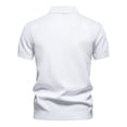 thumbnail image 3 of JTieacloth Collar Shirt for Men Mens Summer Lapel Casual Knit Shirt Fashion Solid Color Cotton Short Sleeve Tops White XXL, 3 of 5