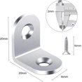 thumbnail image 3 of 20 Pcs 20x20mm Right Angle Bracket, Stainless Steel Angle Bracket 90 Degree Corner Bracket, L Shaped Angle Bracket Come With Screws, 3 of 5