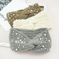 thumbnail image 3 of Sonducket Manténgase abrigado con estilo, cómodo calentador de orejas, diadema de invierno, diademas cruzadas de punto Nueva Perla, portátil Accesorios de disfraces azufaifo rojo, 3 of 6