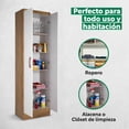 thumbnail image 4 of Mueble Ropero Closet KingsHouse 2 Puertas MDP gris 61x34x179 cm, 4 of 9
