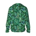 thumbnail image 3 of Daiia Monstera Leaves UPF 50+ Sun Protection Hoodie Jacket Lightweight Long Sleeve Sun Shirt for Women Men with Pocket Hiking Outdoor-Large, 3 of 9